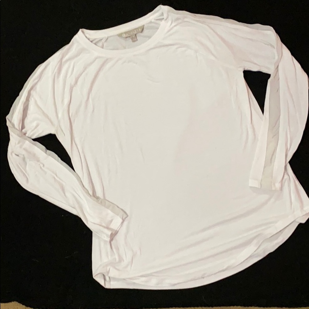 Athleta long sleeve top/sheer detail on sleeves